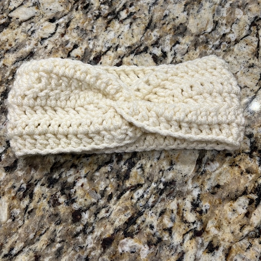 Crochet knit baby twist headband